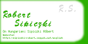 robert sipiczki business card
