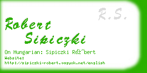 robert sipiczki business card